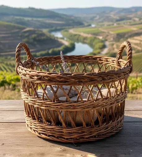 Cesta de mimbre